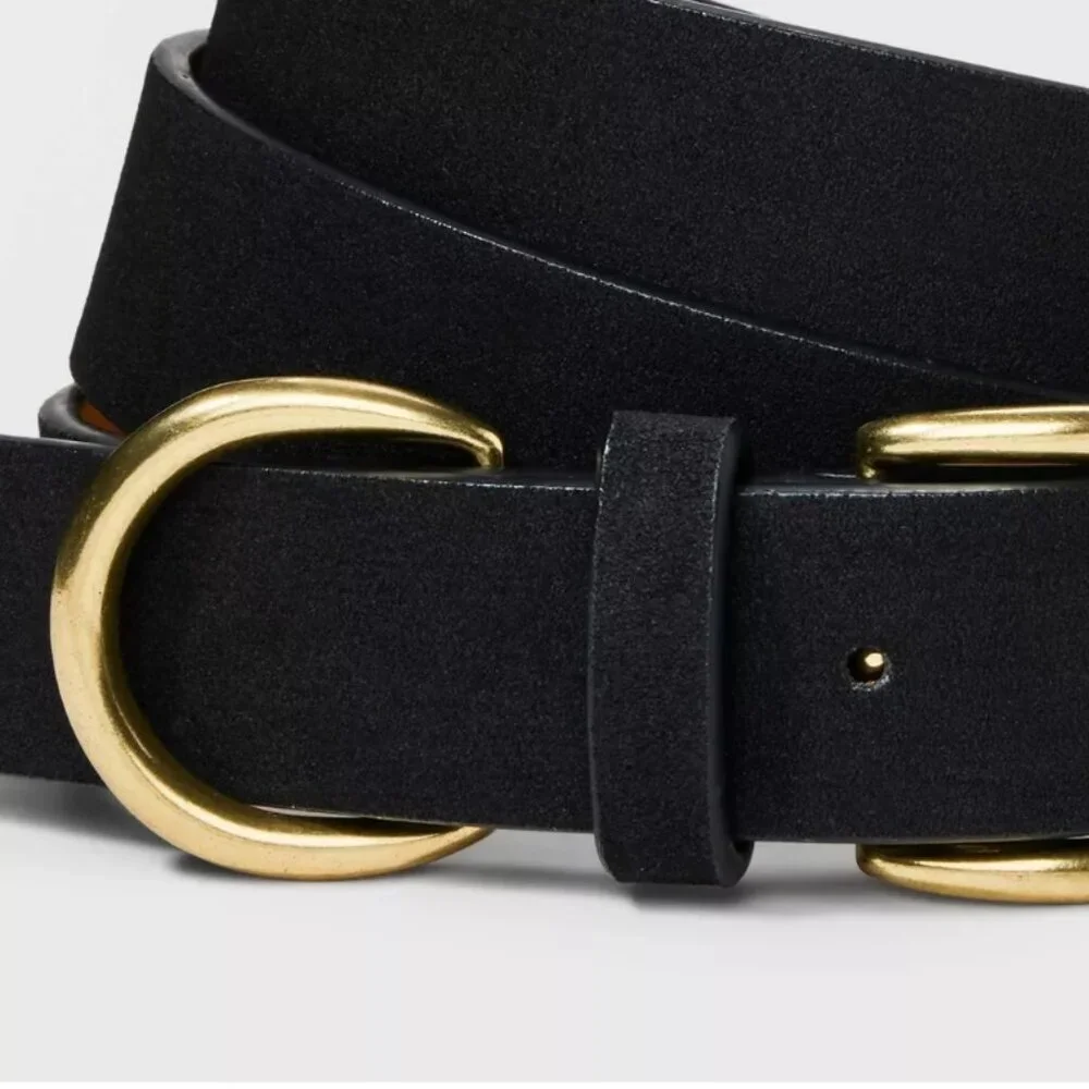 Universal Thread Double Harness Metal Loop Belt – Black – Size M – NWOT
